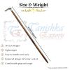 Handcrafted Wooden Walking Cane with Brass Handle Vintage Solid Wooden Foldable Walking Stick for Men Women Elderly People view 4