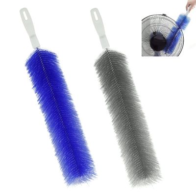 2 Pcs Cobweb Duster, Bendable Fan Cleaner Brushes Set Reusable, Plastic Microfiber Duster for Air Conditioning Shutters,Ceiling Fan, Blades, Curtains,Air Vents(BlueGray)