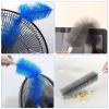 2 Pcs Cobweb Duster, Bendable Fan Cleaner Brushes Set Reusable, Plastic Microfiber Duster for Air Conditioning Shutters,Ceiling Fan, Blades, Curtains,Air Vents(BlueGray) view 3