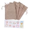 Gogogmee 1set Easter Drawstring Bags Portable Candy Wrapping Pouches Adorable Patterns for and Treats Includes Festive Stickers view 1