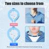2Pack Neck Cooling Tubes with Insulated Cooler Bag - Reusable Ice Neck Cooler for Hot Weather, Hands Free Cooling Ring, Chill Relief for Men & Women, Outdoor, Indoor, Sports, Travel (Blue*2, Large) view 4