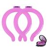 2Pack Neck Cooling Tubes with Insulated Cooler Bag - Reusable Ice Neck Cooler for Hot Weather, Hands Free Cooling Ring, Chill Relief for Men & Women, Outdoor, Indoor, Sports, Travel(2Rose, M) view 2