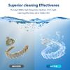 500ML Capacity 48kHz, Updated Version Ultrasonic Retainer Cleaner, Multi-Functional Cleaner Machine For Dentures, Mouth Guards, Braces, Toothbrush, Jewelry, Glasses with Alam Clock Function, (white) view 2