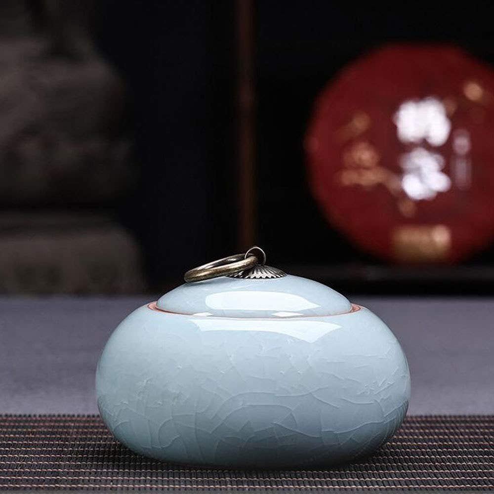 FFDSDUH Urns Funeral Urns,Cremation Ashes Ceramic Urn-Suitable for A Small Amount of Pet Adult Ashes,10.5x10.5x7.5cm,Perfect Souvenir,E(F)
