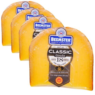 Dutch Cheese Bemster Classic Aged Gouda 1 lb. 18 months aged, 4 Packs