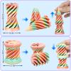 3 Packs Spiral Fidget Impossible Cone,3D Printed Optical Illusion Desk Toys Stress Relief Sculpture, Unique Office Gifts Teens Adults Kids Stocking Stuffers Christmas White ElephantGolden Sunrise view 4