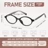 PUBOWT Oval Reading Glasses for Women Men Blue Light Blocking Computer Readers Retro Fashion Small Frame Trendy Vintage Vintage Eyewear PT2009 2Pack Black Demi +1.5 x Strength view 4