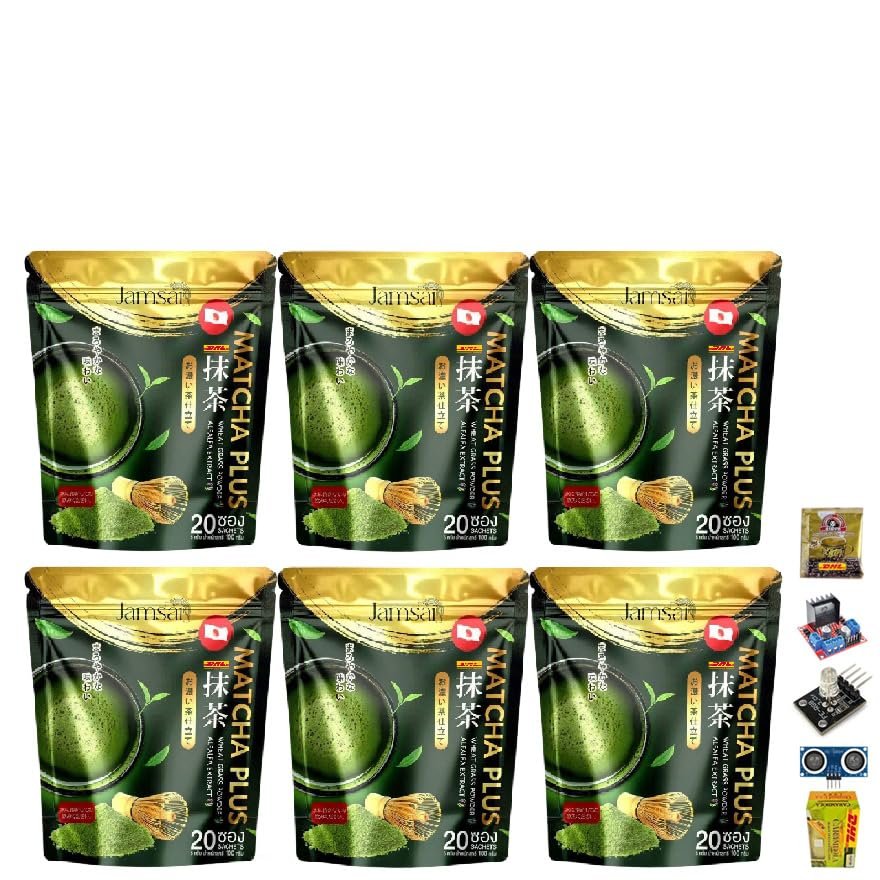 20 Sachets/Pack (100g) Jamsai Matcha Green Tea Japan Premium Intense Delicious Fruit Snack Set 6 No0889789289 By Beautygoodshop [Get Free For You Beauty Gifts]