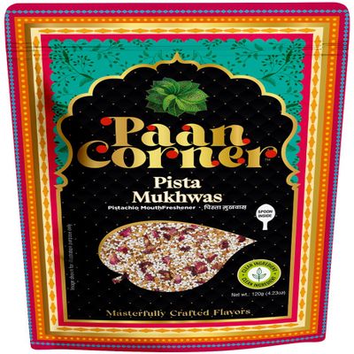 Paan Corner Pista Mukhwas, Pistachio Mouth Freshener, 4.23oz, Clean Ingredients