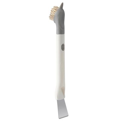 HOUDERCO 3-in-1 Gas Stove Cleaner Brush Set Small Pot Cleaning Brush Hard Bristles Multifunctional Kitchen Cleaning Tool for Grease and Oil Residue