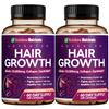(2 Pack) Hair Growth Vitamins for Women | Biotin 10,000mcg, Collagen, Patented OptiMSM, goMCT, Saw Palmetto | Naturally Regrow Stronger & Healthier Hair, Skin and Nails | May Stop Hair Loss view 1