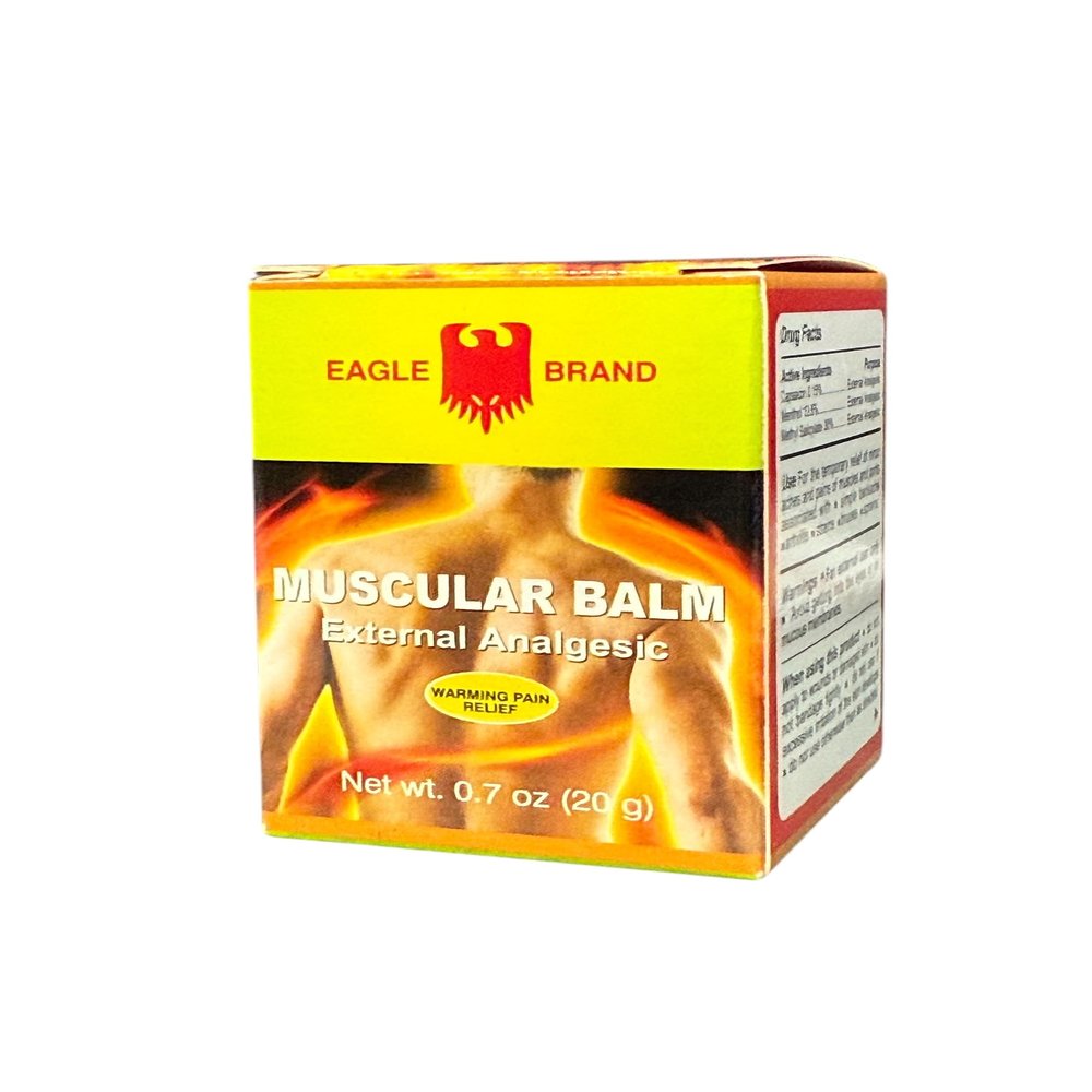1 Pack - Yellow Muscular Balm - Dua Cu La Vang Xoa Bop Co Bap Con O - 20g per Jar - Product of Indonesia