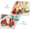 Cabilock 2pcs Artificial Candle Wreaths Lifelike Leaves Decorative Centerpieces for Weddings Valentine Day and Home Decor view 3