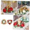 Cabilock 2pcs Artificial Candle Wreaths Lifelike Leaves Decorative Centerpieces for Weddings Valentine Day and Home Decor view 4