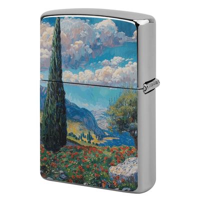 Cypress Trees Outdoors Lighter Case, Personalized Metal Lighter Sleeve, Double-Sided Lighters Cover for Standard Lighters, Stylish & Unique Idea