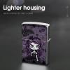 Purple Black Goth Spooky Lighter Case, Personalized Metal Lighter Sleeve, Double-Sided Lighters Cover for Standard Lighters, Stylish & Unique Idea view 4