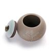JIQHOHX Medium Cremation Urn Funeral Urns Burial Urns for Human Ashes and Pet Hand-Painted Brown Ceramic Urn Handmade view 2