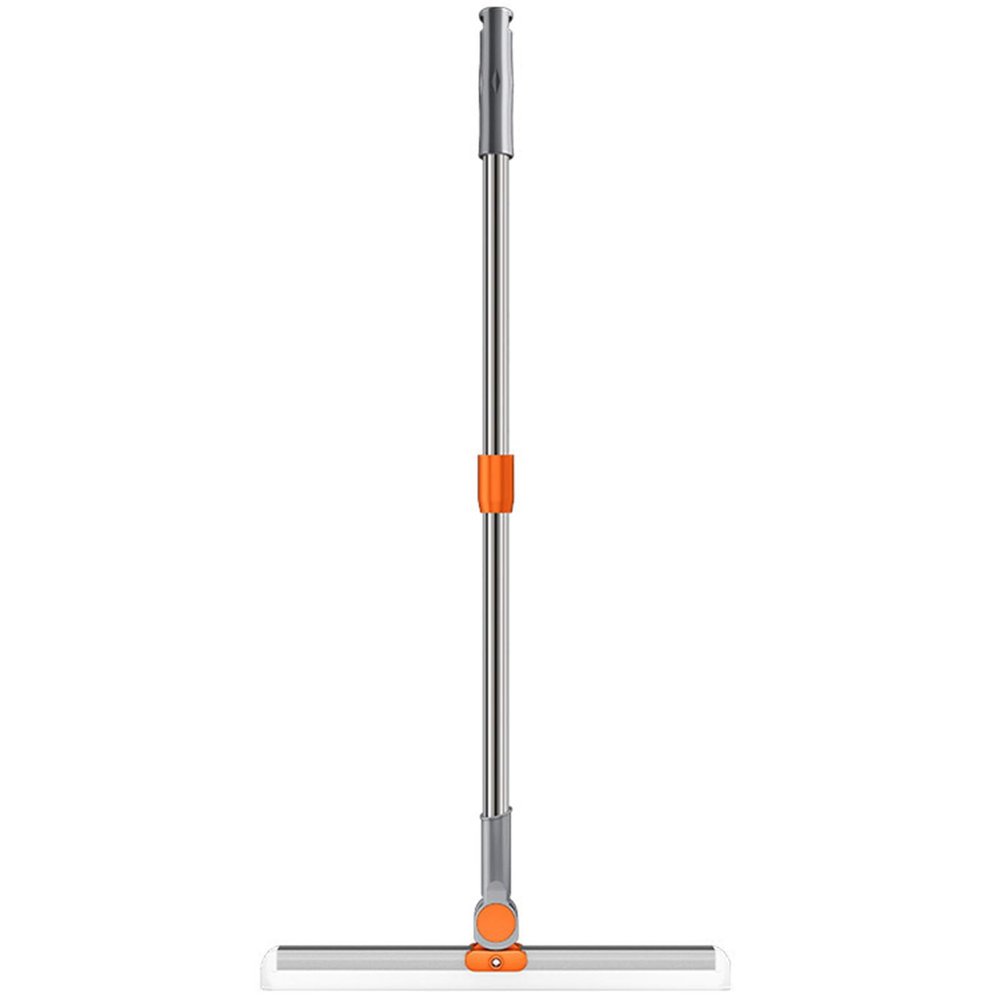 AYZWUTCC Multi Functional Magic Broom 43.3-inch Adjustable Long Handle Silicone Floor Scraper Broom Sweeping and Scraping 2-in-1 Household Cleaning Broom Orange 15in