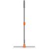 AYZWUTCC Multi Functional Magic Broom 43.3-inch Adjustable Long Handle Silicone Floor Scraper Broom Sweeping and Scraping 2-in-1 Household Cleaning Broom Orange 15in view 1