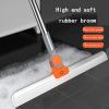 Silicone Pet Hair Remover,Magic Broom for Indoor Cleaning,Cleans Glass, Hair, Fine Dust, Liquids 15 in Or 19.6in Broom Head Orange Blue 15in view 4