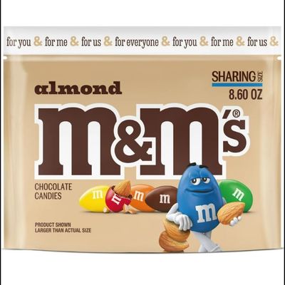 MNM'S Almond Milk Chocolate Candy, Sharing Size, 8.6 Ounce