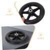 VOSAREA Wheelchair Replacement Front Wheel Replaceable Rubber Caster for Versatile Indoor and Outdoor Use Easy Installation Adaptable for view 3