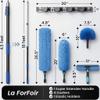 25ft High Ceiling Duster Kits with 5-18ft Heavy Duty Extension Pole - Fan Blade Cleaner, Cobweb Remover & Blue Window Squeegee Kit, Washable Dust Brush for High Roof and Glass Surfaces view 2