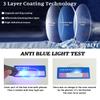 Hubeye TR90 Sports Glasses for Men and Women Ultralight Flexible Anti-Blue Light Computer glassesBlack+Matte Blue+Matte Transparent,+2.0 view 4