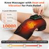 Cordless Knee Massager with Heat and Vibration for Pain Relief - Electric Heated Knee Brace Wrap with 3 Heat Levels & 3 Massage Modes, Portable Arthritis Joint Therapy for Men & Women (Black,Pair) view 3