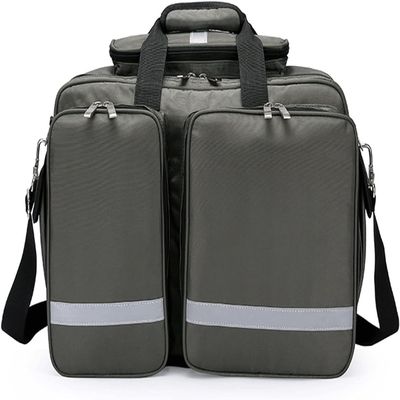 CAIMIAO Emergency Responder Trauma Bag, Empty First Aid Bag, Portable Medication Storage Bag For Medical Supplies(B)