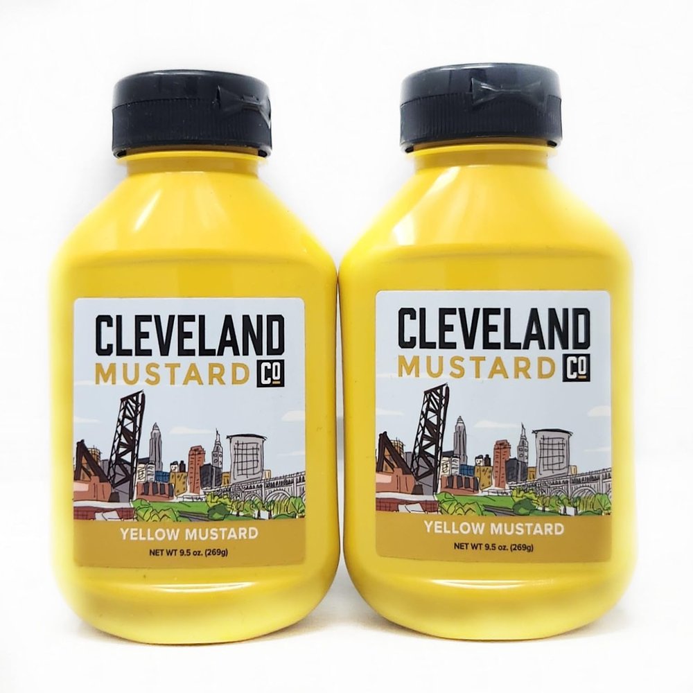 2 Pack of Cleveland Mustard and Ketchup Co All Natural Ingredients (2 Pack, Yellow Mustard 9.5oz)