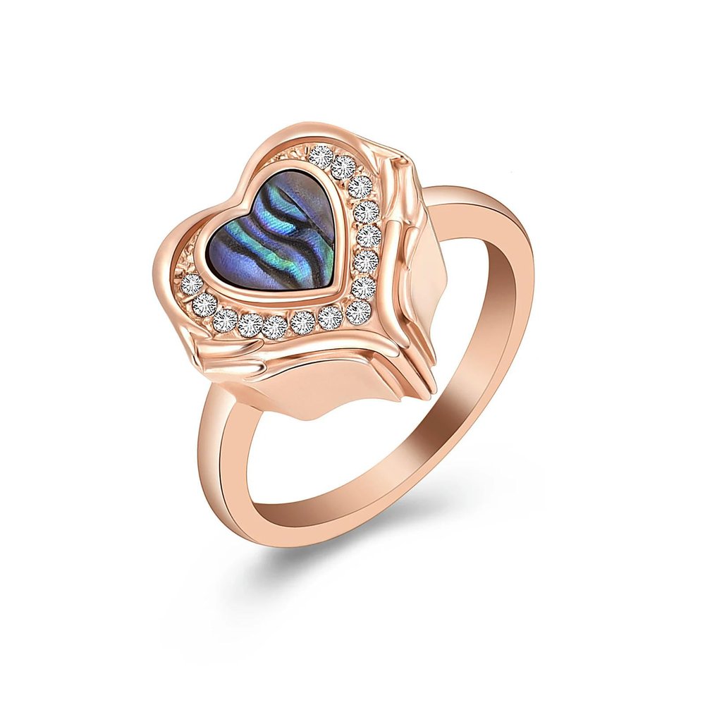 BIAIHQIE Cremation Jewelry for Ashes Heart Urn Ring for Women Cremation Ring Holds Loved Ones Ashes-10-Rose Gold