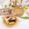 WELLIFE Gold Plastic Plates 10 Inch 50 Count Disposable Plates for Party, Large Big Plate for Dinner Party Supplies Birthday Camping BBQ view 2