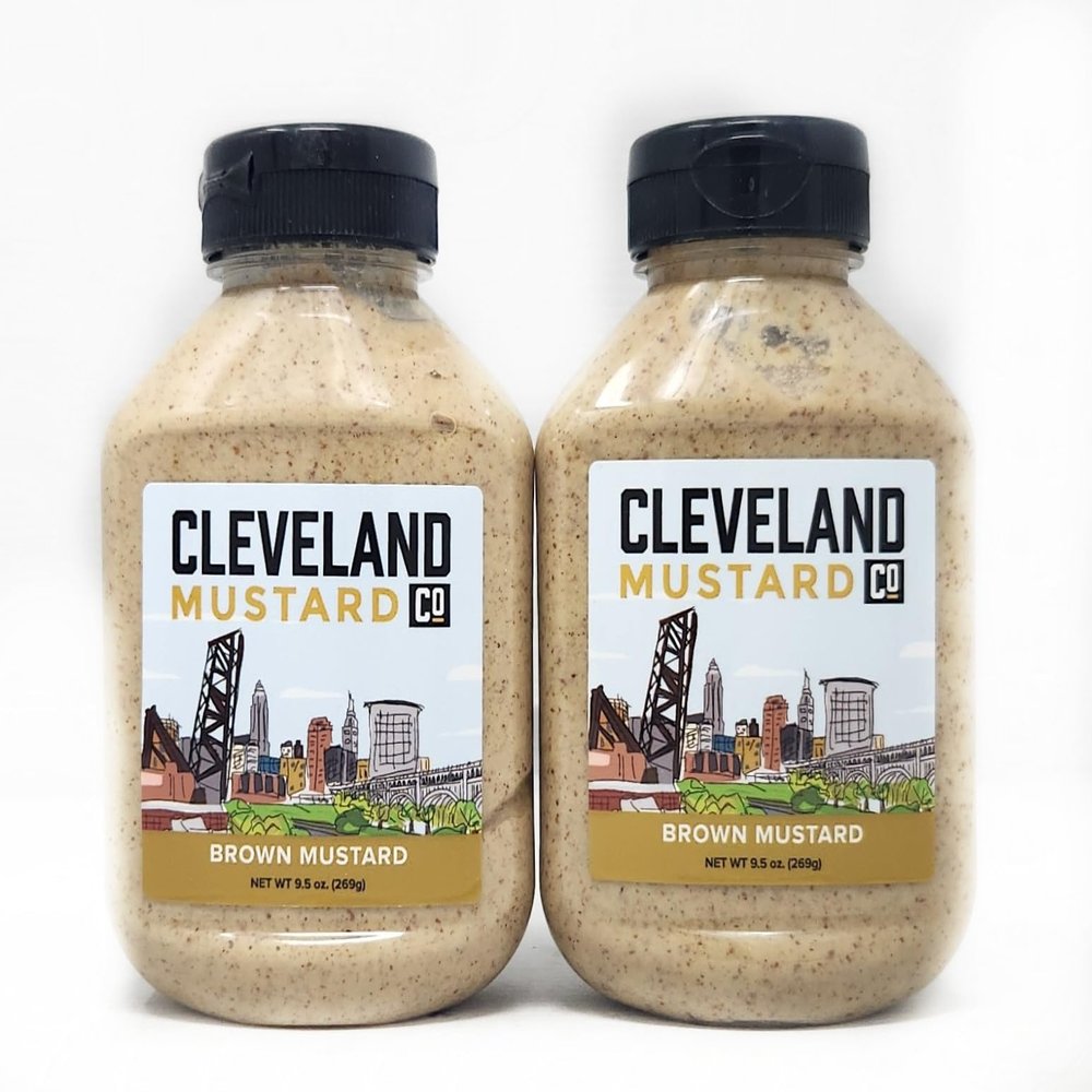 2 Pack of Cleveland Mustard and Ketchup Co All Natural Ingredients (2 Pack, Brown Mustard 9.5oz)