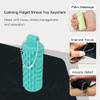 2 PCS Spiky Grippie Stim Keychain Silicone, Pain Stim Fidget for Adults & Teens Hard Spiky Sensory Massage Fidget Toys for Stress Relief & Focus (Blue) view 3