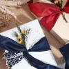 LaRibbons Navy Ribbon Wired Christmas Blue Dupioni, 2.5" x 10 Yards view 2
