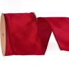 LaRibbons Red Ribbon Wired Christmas Dupioni, 2.5" x 10 Yards view 1