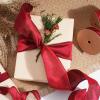 LaRibbons Red Ribbon Wired Christmas Dupioni, 2.5" x 10 Yards view 3