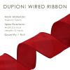 LaRibbons Red Ribbon Wired Christmas Dupioni, 2.5" x 10 Yards view 4