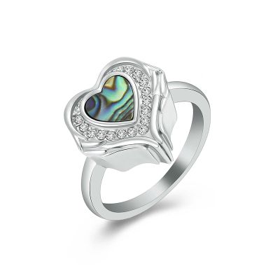 BIAIHQIE Cremation Jewelry for Ashes Heart Urn Ring for Women Cremation Ring Holds Loved Ones Ashes-10-Silver