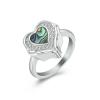 BIAIHQIE Cremation Jewelry for Ashes Heart Urn Ring for Women Cremation Ring Holds Loved Ones Ashes-10-Silver view 1
