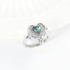 BIAIHQIE Cremation Jewelry for Ashes Heart Urn Ring for Women Cremation Ring Holds Loved Ones Ashes-10-Silver view 2