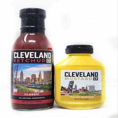 2 Pack of Cleveland Mustard and Ketchup Co All Natural Ingredients (Classic Combo, Yellow Mustard, Classic Ketchup)