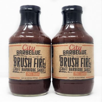 2 Pack of Small Batch City Craft Barbecue Sauce 19.5oz Bottles (Brush Fire)