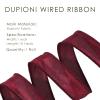 LaRibbons Burgundy Ribbon Wired Christmas Dupioni, 1" x 10 Yards view 4