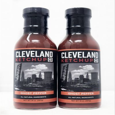 2 Pack of Cleveland Mustard and Ketchup Co All Natural Ingredients (2 Pack, Ghost Pepper Ketchup 14oz)