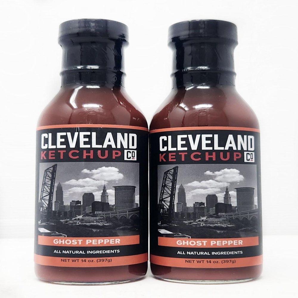 2 Pack of Cleveland Mustard and Ketchup Co All Natural Ingredients (2 Pack, Ghost Pepper Ketchup 14oz)