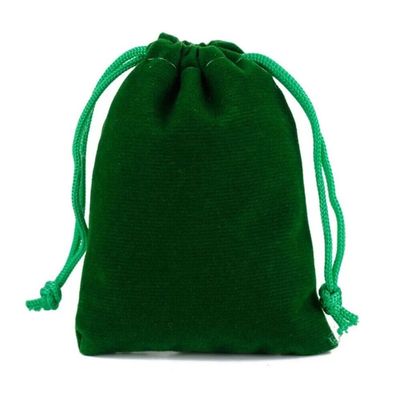 10-100pcs Velvet Drawstring Pouch Jewelry Baggie Ring Party Wedding Gift Bag LOT (Green,7x9cm,50pcs)