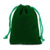 10-100pcs Velvet Drawstring Pouch Jewelry Baggie Ring Party Wedding Gift Bag LOT (Green,7x9cm,50pcs) view 1