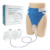DWCHECK Wearable Urine Collection Bag External Catheter for Men,Reusable Portable Silicone Urinal with 1000ml and 2000ml Urine Catheter Bags,Blue view 1